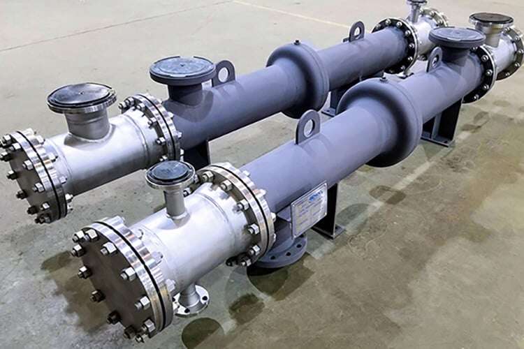 Heat exchangers for a battery plant
